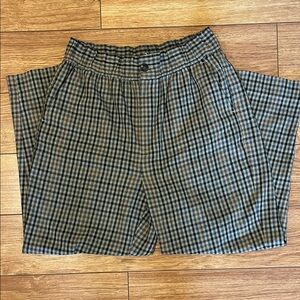 Madewell Black and Brown Checkered Trousers